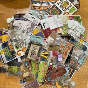 Assorted Scrapbook stickers and such - right at 2.5 lbs!